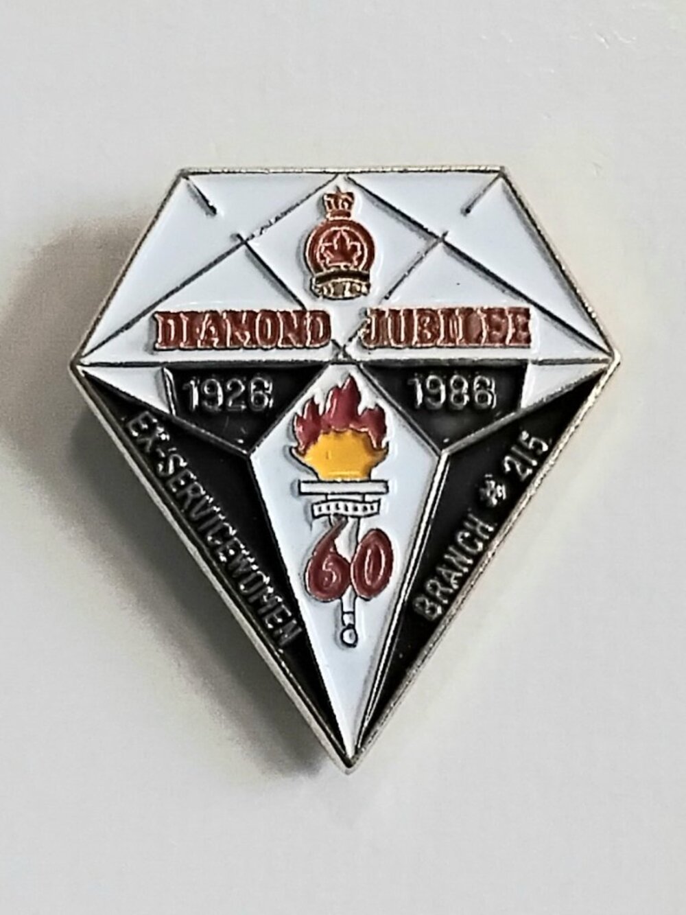 4/$20 Vintage Diamond Jubilee Ex Service Woman Brass/Enamel Collector's Pin!!